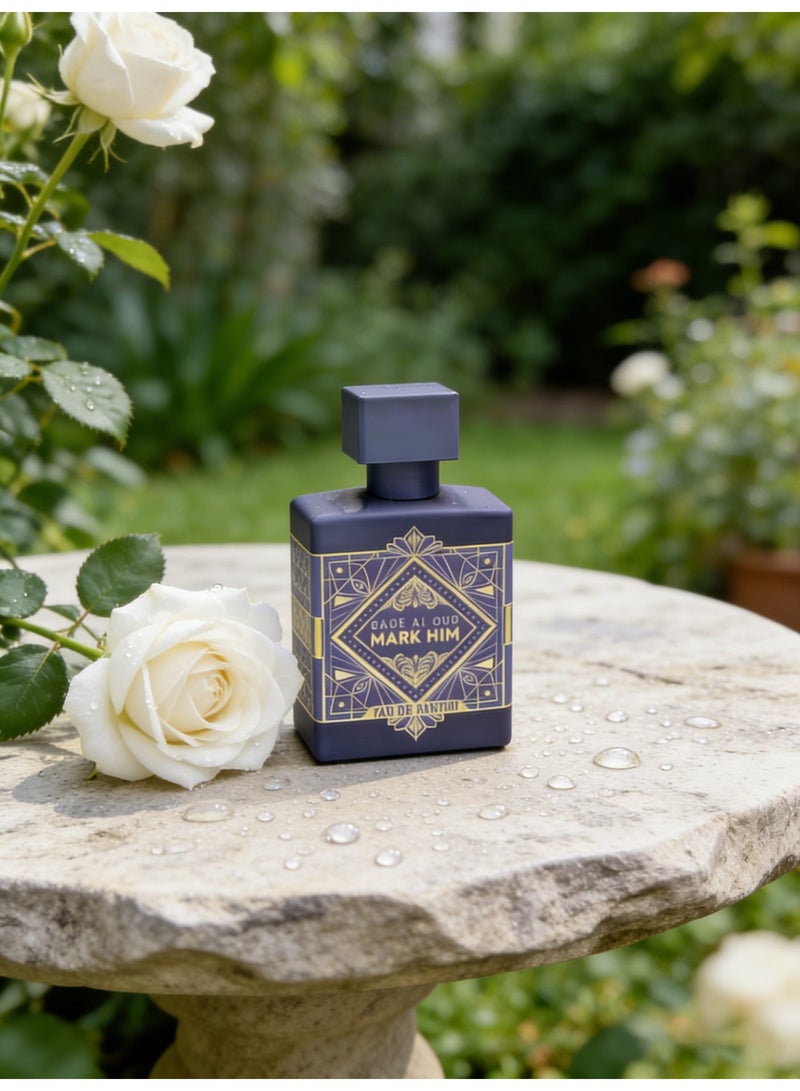 MARK HIM Blue BADE AI OUD POUR HOMMEEAU DE PARFUM 50ML - Image 3